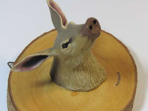 Lot of 2 limited African Heads and Tails Sculptures by Tony Fredriksson, Aardvark and Red Duiker