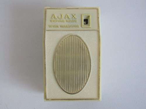 Vintage Tech - Ajax Transistor Radio in leather pouch and original box, excellent condition