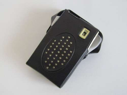 Vintage Tech - Ajax Transistor Radio in leather pouch and original box, excellent condition
