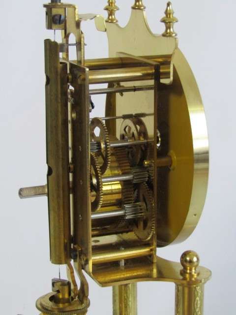Original vintage brass Kern Germany mechanical Anniversary Mantle Clock with glass Dome, 30cm high