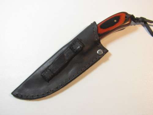 Quality Model K-91 Hunting Knife with hand stiched Sheath, excellent condition, 21cm, blade 10.5cm