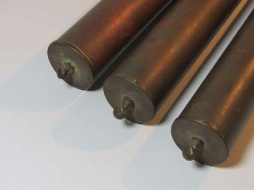 Vintage set of 3 original coper and brass Clock Weights, 23cm long and 2kg each (6kg)