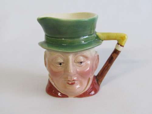Vintage original Beswick Character Jug "Micowber" no.674, 8.5cm deep, excellent condition