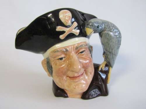 Original vintage 1951 Large Royal Doulton Character Jug "Long John Silver" D6335, 18.5cm, like new