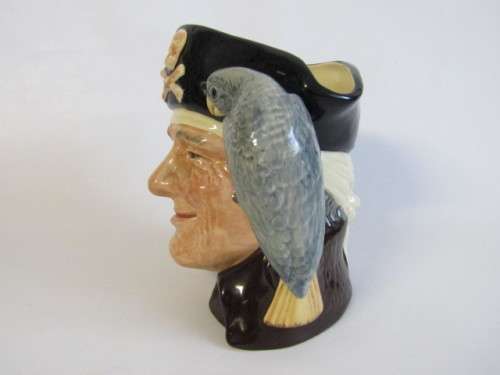 Original vintage 1951 Large Royal Doulton Character Jug "Long John Silver" D6335, 18.5cm, like new