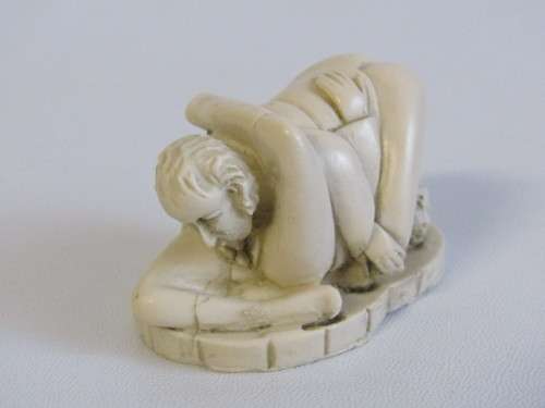 Lot of 4 hand carved vintage Japanese Erotic Netsuke Figurines, 7cm x 4cm, Adults Only
