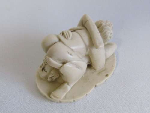 Lot of 4 hand carved vintage Japanese Erotic Netsuke Figurines, 7cm x 4cm, Adults Only