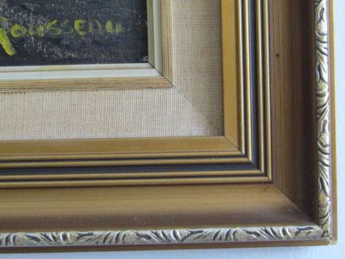 Gideon Rousseau signed Oil on Board with COA, beautifully Framed, 37cm x 42cm, Blossoms