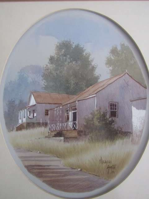 Original Malachi Smith Watercolour Painting, Frame and with glass, 53cm x 47cm