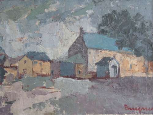 Original Brugmann Oil on Board Painting, signed and in frame, Farm scape, 62x47cm (Value R2500+)