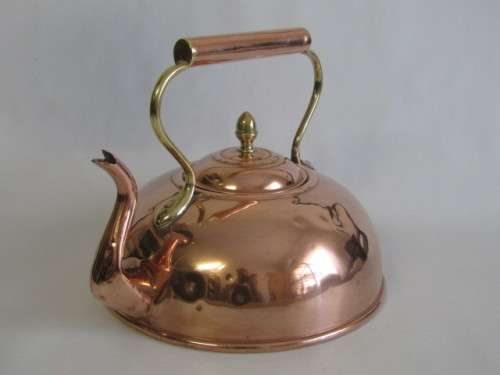 Very nice vintage original large Copper and Brass Coffee / TeaPot, 22cm diameter