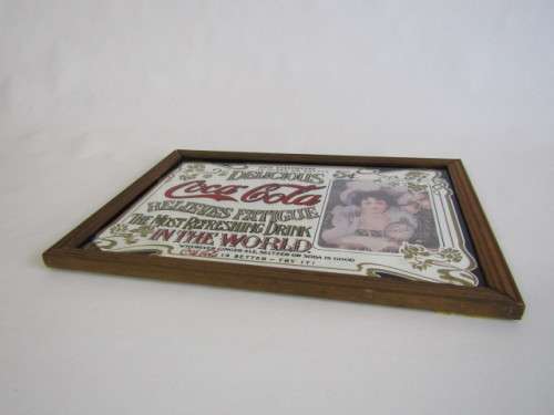 Vintage Coca Cola Mirror in excellent condition, 33cm x 23cm, framed