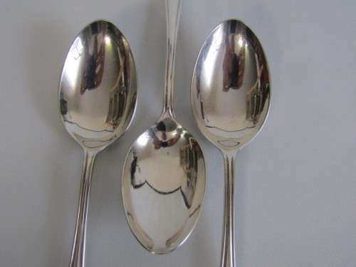 9 Piece vintage Hallmarked silverplated matching Cutlery, Sheffield England, Spoons and Forks