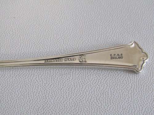 Vintage set of 6 original Chippendale Elkington & Co. silverplated Table Spoons, England, 18,5cm