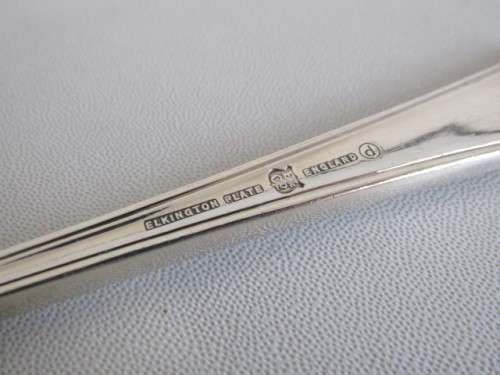 Vintage set of 6 original Chippendale Elkington & Co. silverplated Forks, England, 20cm long