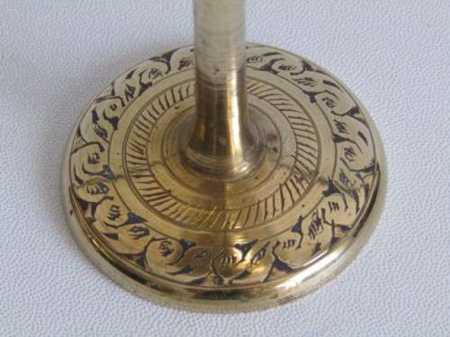 Beautiful complete Martini brass set with Tray, Shaker and 6 Goblets, highly decorated with colour