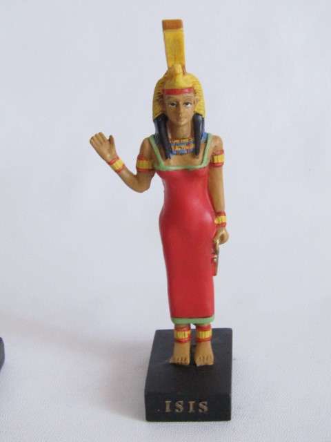 Large lot of 9 Ancient "Egyption God" Figurines, Resin, mint and boxed condition *Crazy R1 start*