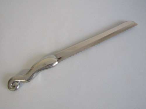 Original Carrol Boyes Bread Knife in wooden case, Mint condition, unused, 34cm