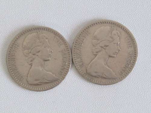 Lot of 6 Rhodesia 1964 25c Coins in excellent condition, one bid for all