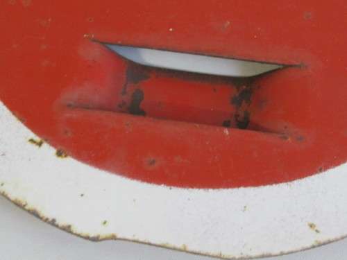 Original vintage metal Train Signal back Plate, 32cm x 30cm