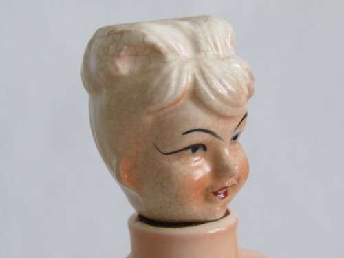 Vintage rare humorous ceramic Character Decanter "Let them Swing", excellent condition, 17cm high