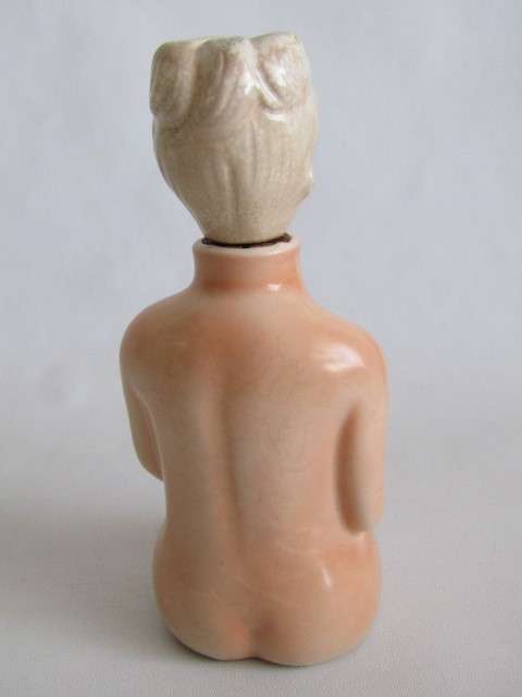 Vintage rare humorous ceramic Character Decanter "Let them Swing", excellent condition, 17cm high