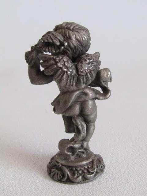 Lot of 4 collectable vintage metal Figurines; Bruxelles brass figure, Angel, Cherub and Young Girl