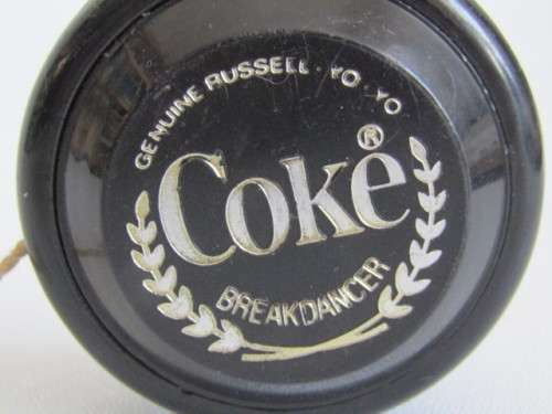 Original Black Coca Cola Genuine Russell Breakdancer Yo-Yo in excellent working condition