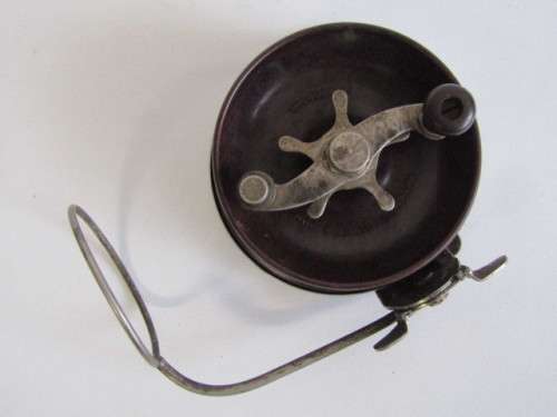 Vintage 1950 original large Charles Alvey & Son Bakelite Fishing Reel, MOD 45 C, excellent condition