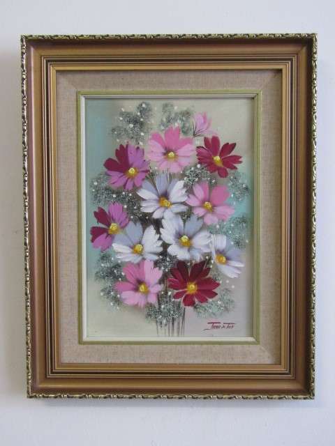 Original Jana Du Toit oil on board Painting, Flowers, 50cm x 40cm, investment Art (Value R3000+)