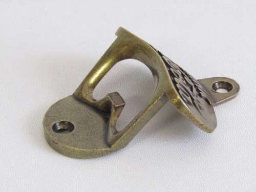 Brass front mount Drink Coca Cola bottle Opener in perfect condition, 7cm x 9cm