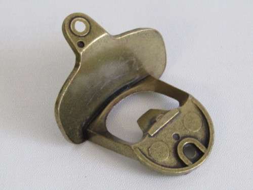 Brass front mount Drink Coca Cola bottle Opener in perfect condition, 7cm x 9cm