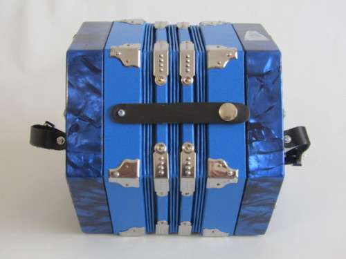 Original Crescento two row Concertina in blue, excellent condition, like new (Value R3000+)