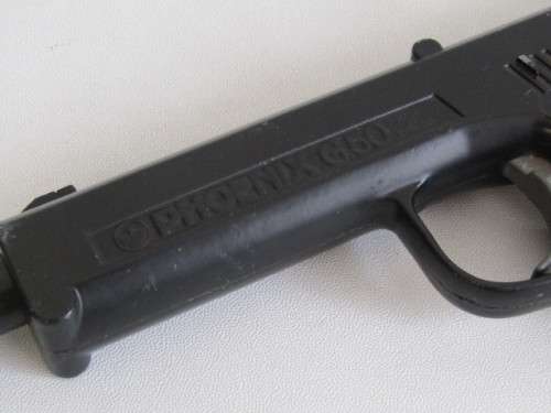 A Phoenix G50 4.5mm Air hand Pistol, England, metal construction, 25cm long