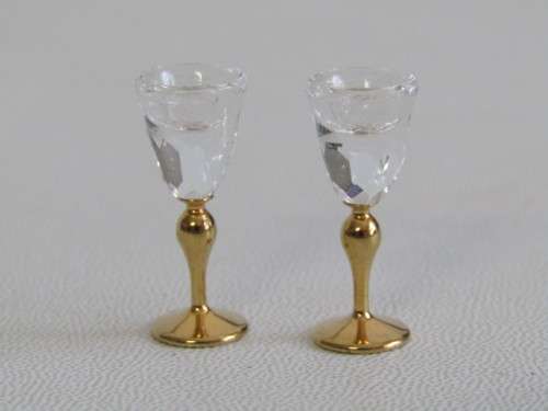 Boxed original Swarovski Crystal Memories Wine Set, gilt metal trim, 5 piece in mint condition