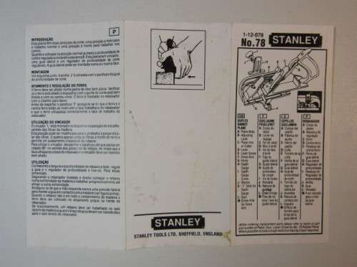 Complete vintage Stanley No. 78 Rabbet Plane in original Box, like new condition (value R650+)