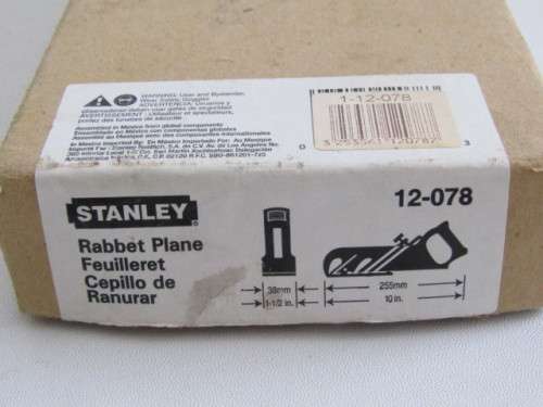 Vintage original Stanley No.78 Rabbet Plane in original Box, like new condition (value R600+)