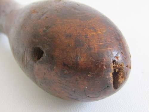Antique Wooden Saw Blade Handle with brass Fittings, 20cm, excellent cond. *Crazy R1 start auctions*