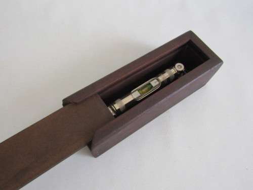 Vintage original J Rabone & Sons, England, Cast Iron and Chrome precision Spirit Level in wooden Box