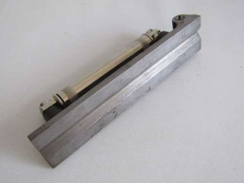 Vintage original J Rabone & Sons, England, Cast Iron and Chrome precision Spirit Level in wooden Box