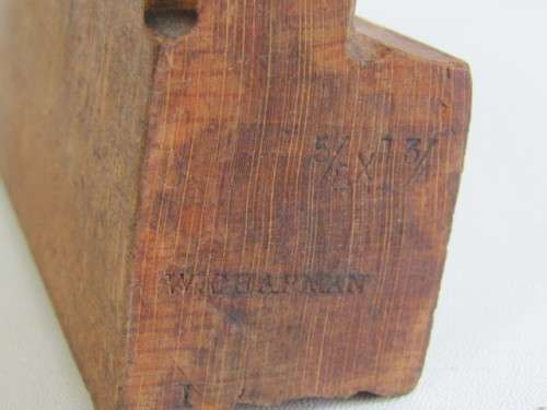 Antique wooden Moulding Plane with original Blade, W Chapman, 24cm blade 2.5cm, excellent condition