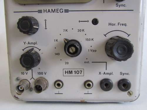 Vintage original Hameg HM107 Oscilloscope in working condition, 24cm x 21cm
