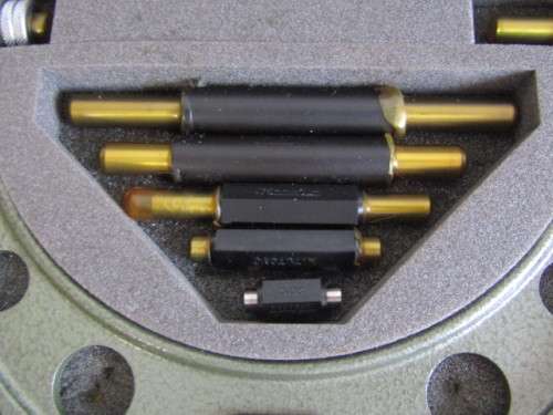 Vintage original Mitutoyo No.104-161 Micrometer in original wooden Case, Japan, Like new condition