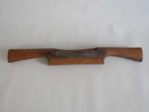 Large Antique wooden Spokeshave Plane Scraper with Blade, excellent condition, 34cm long