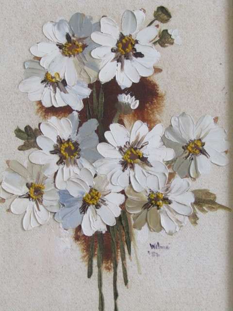 Pair of original Wilme Smit oil on board framed Paintings with certificates, dated 1982, 19cm x 14cm