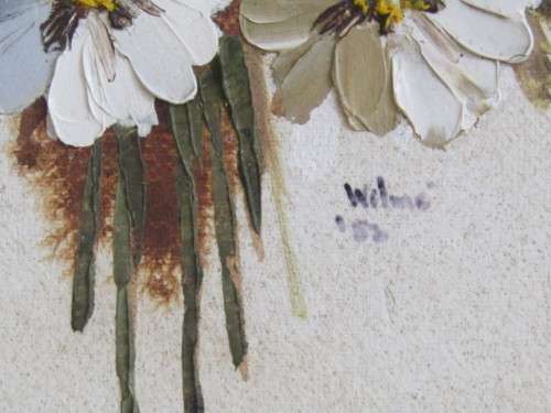 Pair of original Wilme Smit oil on board framed Paintings with certificates, dated 1982, 19cm x 14cm