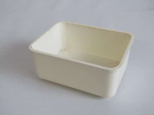 Vintage metal military Lunch Tin complete with Lid, Inner Tub, rubber Seal and Handle, 12x 10x 5cm