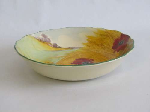 Vintage original Royal Doulton deep Bowl, Poppies in Cornfield, 23.5cm x 5.5cm