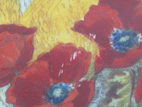 Vintage original Royal Doulton deep Bowl, Poppies in Cornfield, 23.5cm x 5.5cm