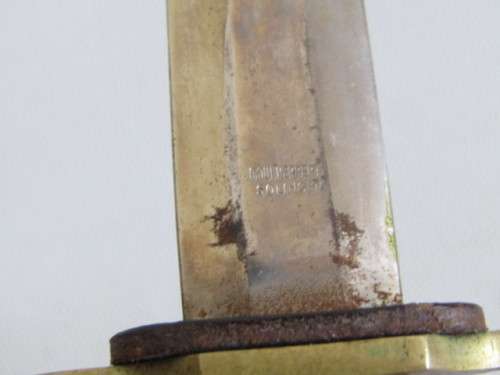 Vintage original C Jul Herbertz, Solingen Germany Dagger with Ivory Handle and Leather Sheath, 36cm